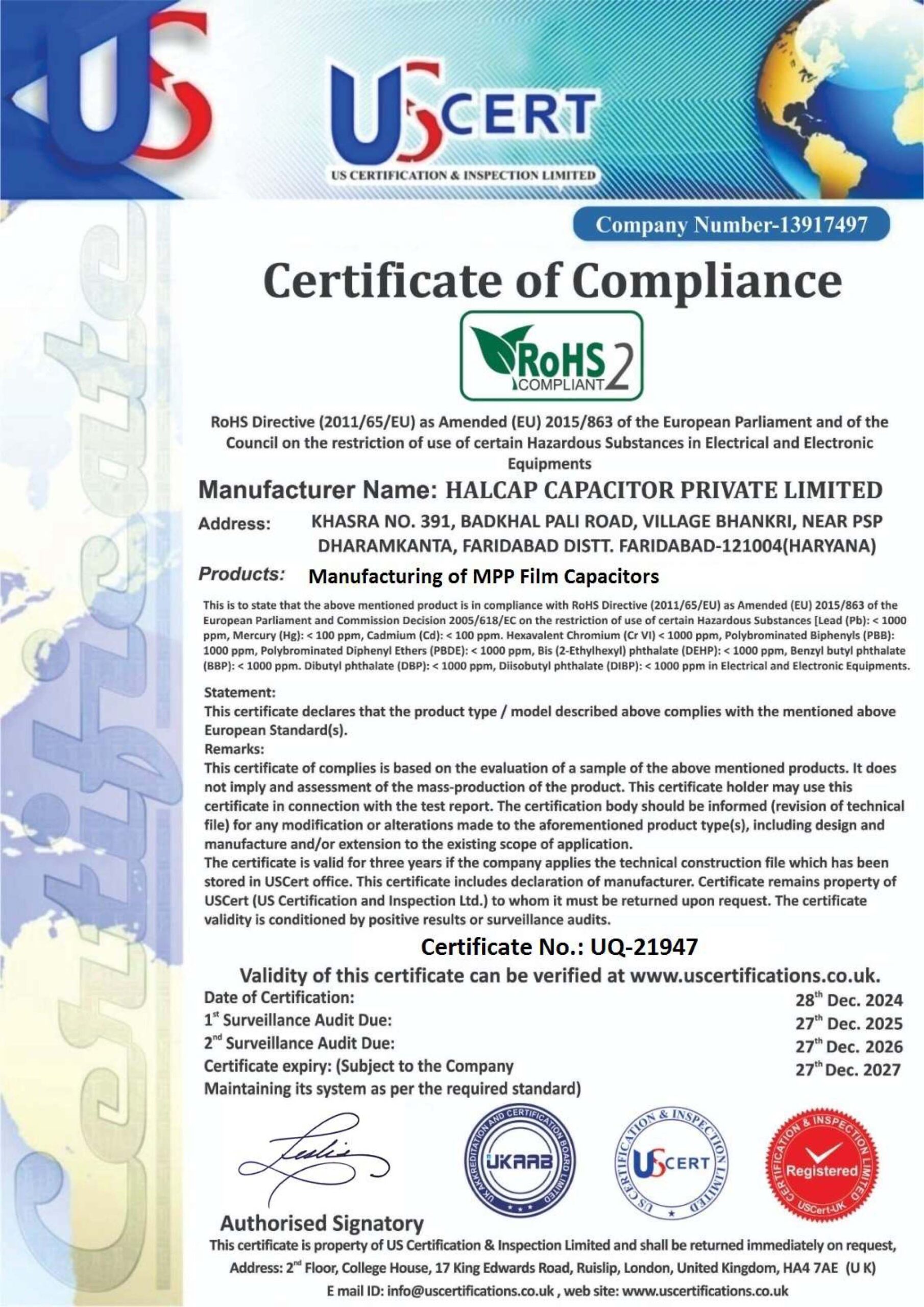 MSME Certificate